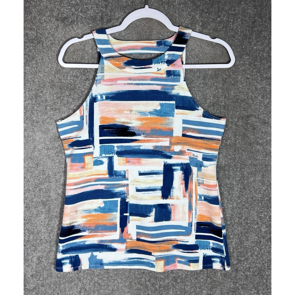 Anthropologie Deletta Brushstroke Isa High Neck Tank Top Womens Size Medium‎